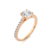 Picture of 1.10 Carat Solitaire Round Cut Ring In a Classic Cathedral Setting.