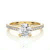 Picture of 1.10 Carat Solitaire Round Cut Ring In a Classic Cathedral Setting.(1.35 CTW Diamonds)
