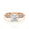 Picture of 1.20 Carat Round Cut Ring,accented with Delicate Heart Shaped Side Stones.