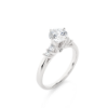 Picture of  0.70 Carat Lab Grown Solitaire Cathedral Ring.