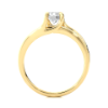 Picture of 0.70 Carat Center Diamond,embraced by Delicate Pave Band.