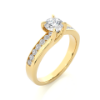 Picture of 0.70 Carat Center Diamond,embraced by Delicate Pave Band.