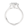 Picture of 1.35 Carat Total lab-grown Diamond Heart Shaped Halo Ring.