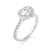 Picture of 1.35 Carat Total lab-grown Diamond Heart Shaped Halo Ring.