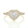 Picture of 1.35 Carat Total lab-grown Diamond Heart Shaped Halo Ring.