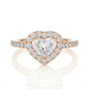 Picture of 1.35 Carat Total lab-grown Diamond Heart Shaped Halo Ring.