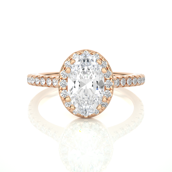 Picture of 1 carat Halo Solitaire Lab Grown Diamond Ring.(1.30 CTW Diamonds)