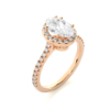Picture of 1 carat Halo Solitaire Lab Grown Diamond Ring.