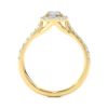 Picture of 1.11 Carat Total Halo Lab Grown Diamond Ring.
