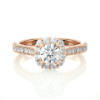 Picture of 1.11 Carat Total Halo Lab Grown Diamond Ring.