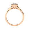 Picture of 0.85 Carat Criss-Cross Lab Grown Halo Ring.