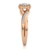 Picture of 0.85 Carat Criss-Cross Lab Grown Halo Ring.