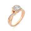 Picture of 0.85 Carat Criss-Cross Lab Grown Halo Ring.