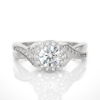 Picture of 0.85 Carat Criss-Cross Lab Grown Halo Ring.