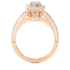 Picture of 1.40 Carat Total Halo Lab Grown Diamond Ring.