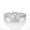 Picture of 1.40 Carat Total Halo Lab Grown Diamond Ring.