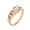 Picture of 0.70 Carat Solitaire Regal Round Halo Ring.(1 CTW Diamonds)
