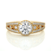 Picture of 0.70 Carat Solitaire Regal Round Halo Ring.(1 CTW Diamonds)