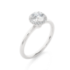 Picture of 0.50 Carat Solitaire Lab Grown Diamond Halo Ring.