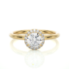 Picture of 0.50 Carat Solitaire Lab Grown Diamond Halo Ring.
