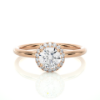 Picture of 0.50 Carat Solitaire Lab Grown Diamond Halo Ring.