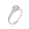 Picture of 0.95 Carat Total Halo Lab Diamond Ring.