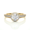Picture of 0.95 Carat Total Halo Lab Diamond Ring.