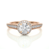 Picture of 1 Carat Total Halo Lab Diamond Ring.