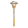 Picture of Elegant Diamond Ring With A Twisted Halo And A Center 0.50 Ct Solitaire .