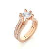 Picture of Tri Band Grace - 1 CT Solitaire, 1.50 Carat CTW Total Sparkle