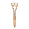 Picture of 1 Carat Solitaire Ring With Double Pave Shank.