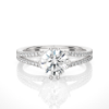Picture of 1 Carat Solitaire Ring With Double Pave Shank.