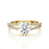 Picture of 1 Carat Solitaire Ring With Double Pave Shank.