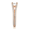Picture of Hidden Halo Ring With Split Pave Shank And Round Center Stone - 1.10 CTW
