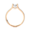 Picture of Hidden Halo Ring With Split Pave Shank And Round Center Stone - 1.10 CTW