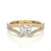 Picture of Hidden Halo Ring With Split Pave Shank And Round Center Stone - 1.10 CTW
