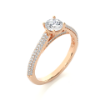 Picture of Elegant Cathedral Setting Ring With A Round Brilliant Center Diamond- 1.25CTW