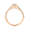Picture of Elegant Cathedral Setting Ring With A Round Brilliant Center Diamond- 1.25CTW