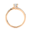 Picture of Round cut Engagement Ring With A Twisted 0.50 CT Solitaire - Accented Band.