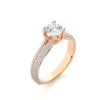 Picture of 0.60 Carat Round Cut Center Stone Ring With A Split Shank (1.10CTW Diamonds)
