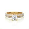 Picture of 0.60 Carat Round Cut Center Stone Ring With A Split Shank (1.10CTW Diamonds)