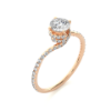 Picture of 0.75 Carat Diamond Ring, its intricate Spiral design catching the light and the eye.