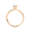Picture of 0.75 Carat Lab Grown Diamond Criss Cross Solitaire Ring.