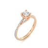 Picture of 0.75 Carat Lab Grown Diamond Criss Cross Solitaire Ring.
