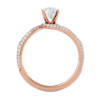 Picture of 0.85 Carat Lab Grown Diamond Solitaire Ring with Side Accents.