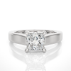Picture of Princess Cut Lab Grown Diamond 1.35 CT Solitaire Ring With A Sleek ,Modern Band Design.