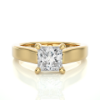 Picture of Princess Cut Lab Grown Diamond 1.35 CT Solitaire Ring With A Sleek ,Modern Band Design.