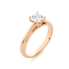 Picture of Elegant 0.80 Carat Princess cut Diamond Solitaire Ring With A Refined, Minimalist band.