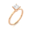Picture of Beautiful 0.80 CT Princess Cut Diamond Solitaire Ring With a Sleek Band Design.