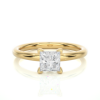 Picture of Beautiful 0.80 CT Princess Cut Diamond Solitaire Ring With a Sleek Band Design.